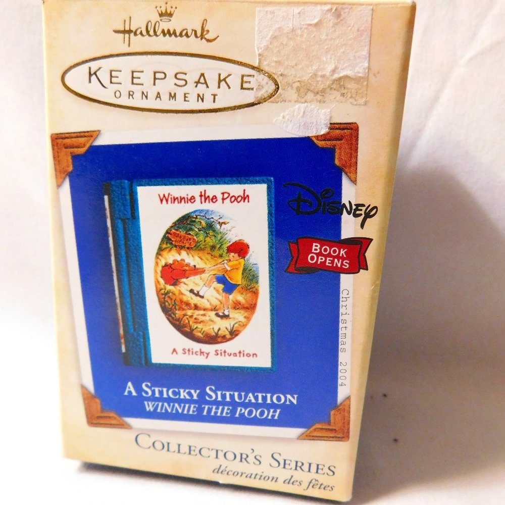 Hallmark Winnie The Pooh A sticky Situation Ornament Collector's Series 2004